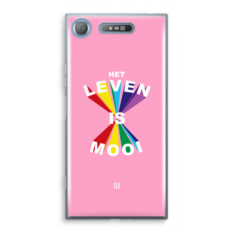 Het Leven Is Mooi: Sony Xperia XZ1 Transparant Hoesje