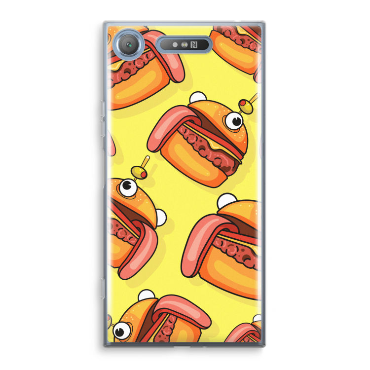 Hamburger: Sony Xperia XZ1 Transparant Hoesje