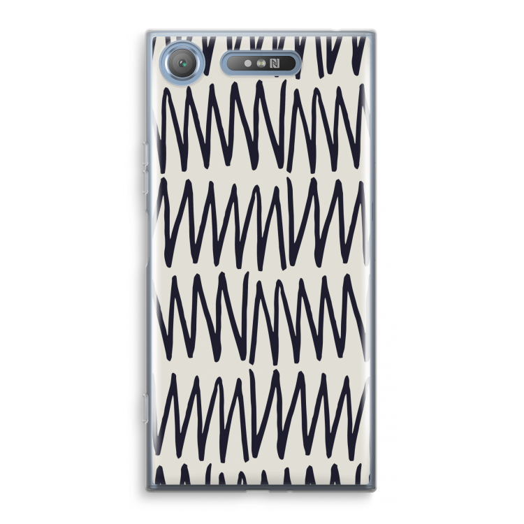 Marrakech Zigzag: Sony Xperia XZ1 Transparant Hoesje