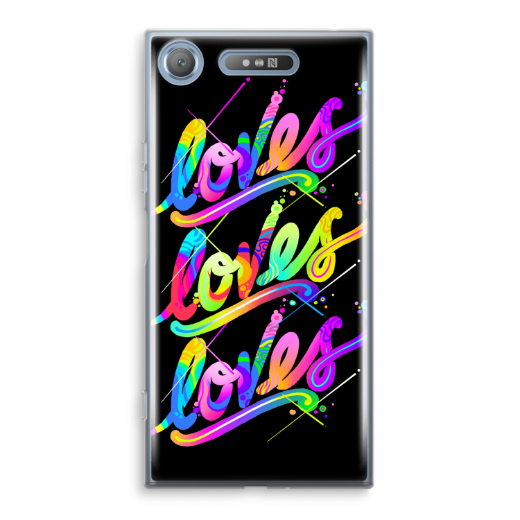 Loves: Sony Xperia XZ1 Transparant Hoesje