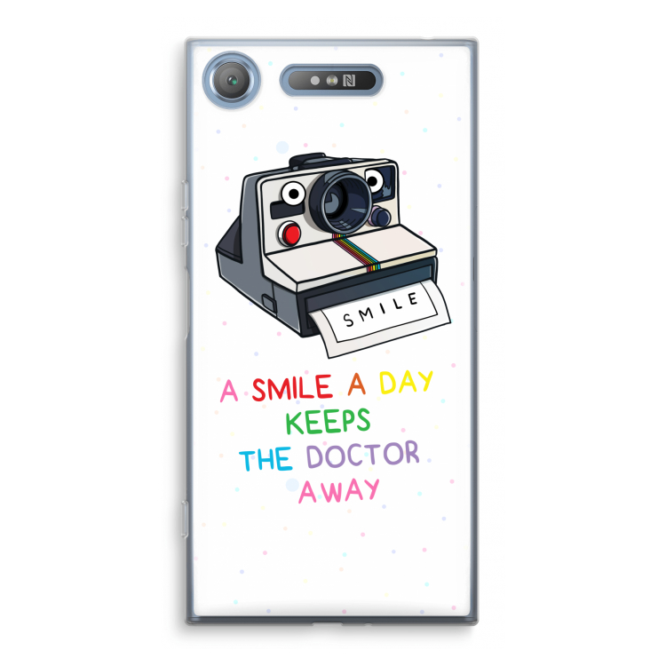 Smile: Sony Xperia XZ1 Transparant Hoesje