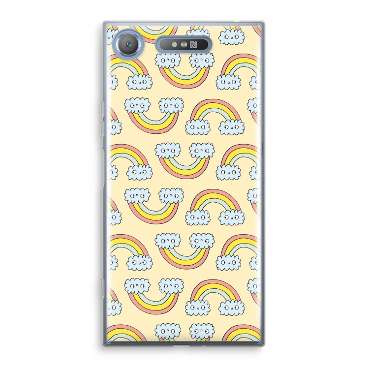 Regenboog: Sony Xperia XZ1 Transparant Hoesje
