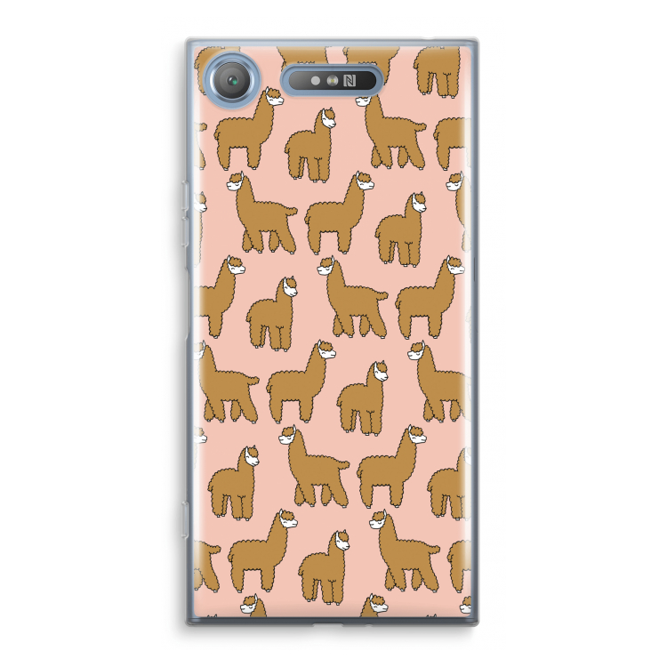 Alpacas: Sony Xperia XZ1 Transparant Hoesje