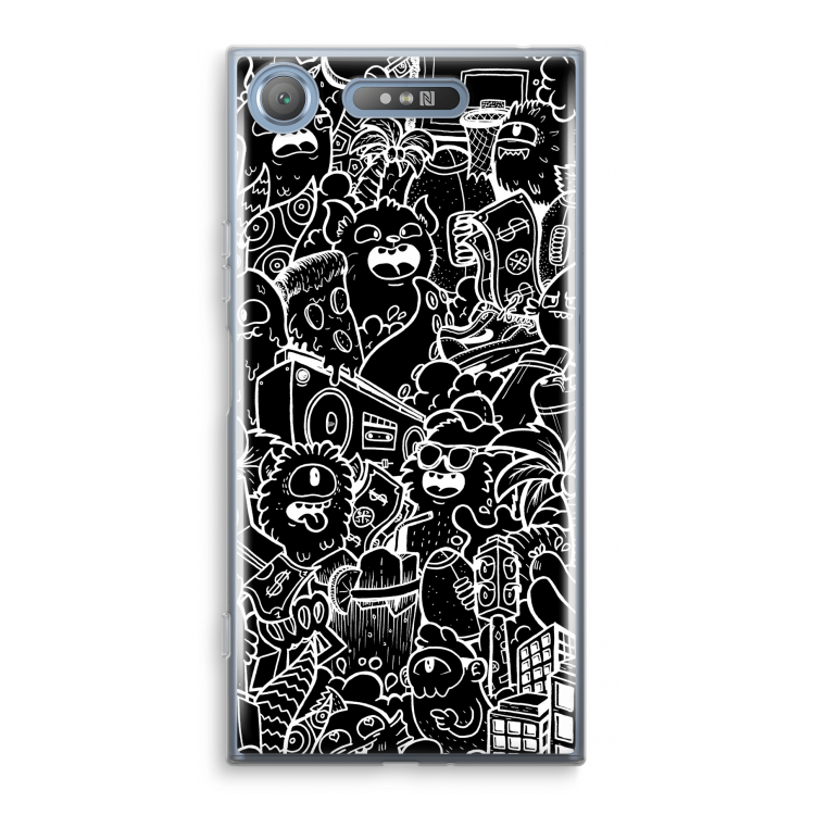 Vexx Black City : Sony Xperia XZ1 Transparant Hoesje