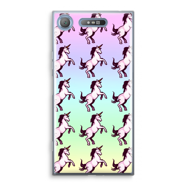 Musketon Unicorn: Sony Xperia XZ1 Transparant Hoesje