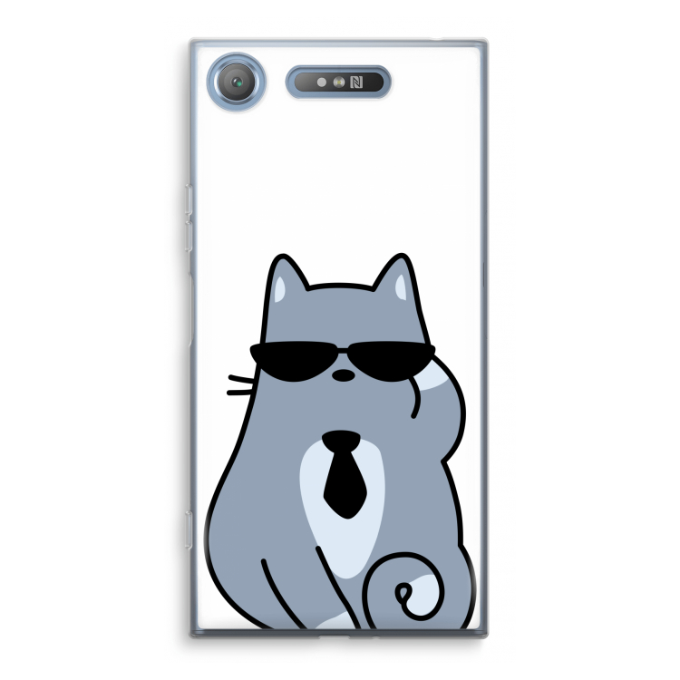 Cool cat: Sony Xperia XZ1 Transparant Hoesje