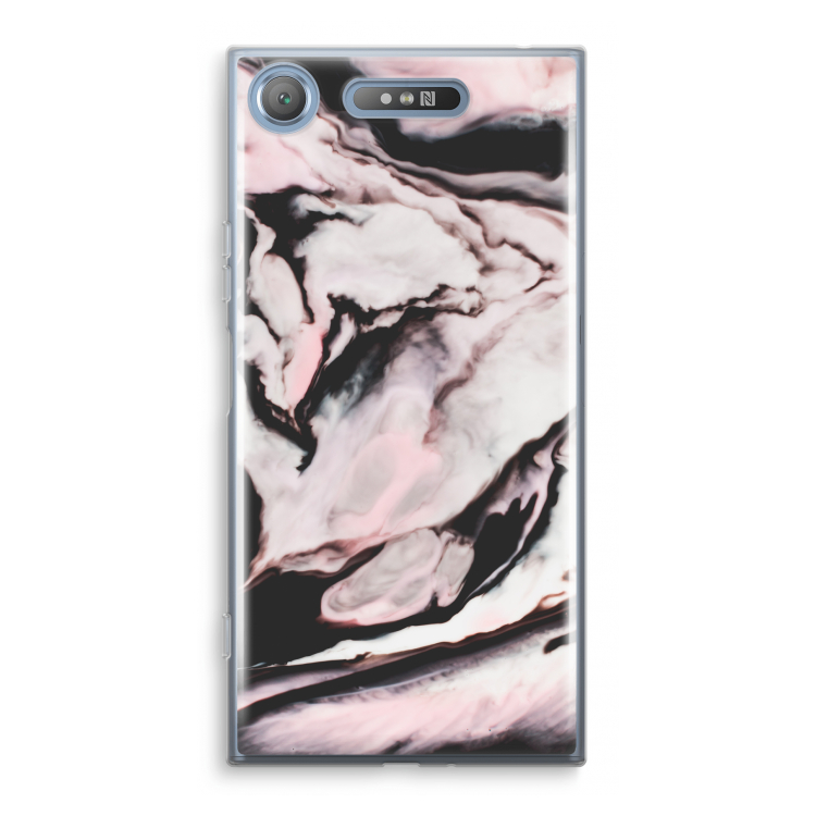 Roze stroom: Sony Xperia XZ1 Transparant Hoesje