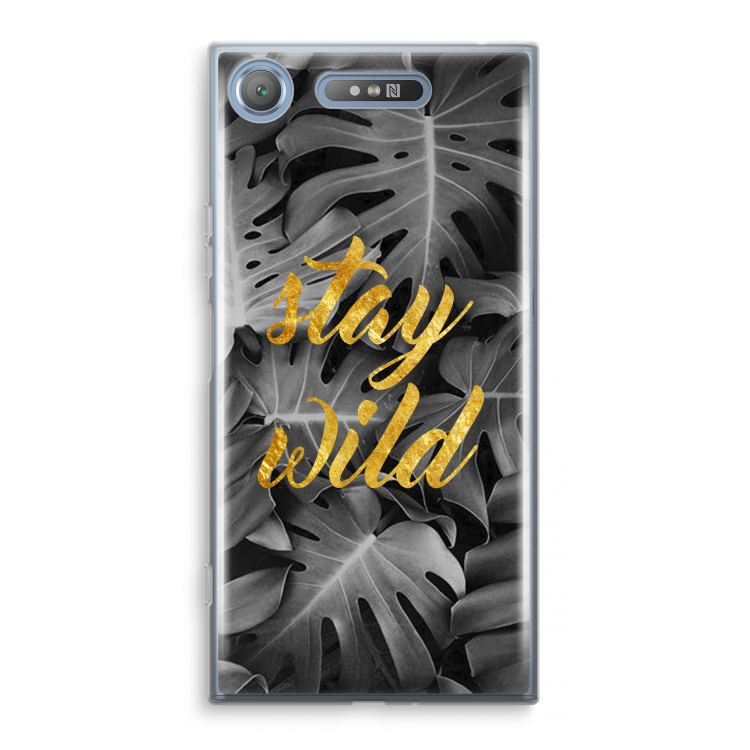 Stay wild: Sony Xperia XZ1 Transparant Hoesje