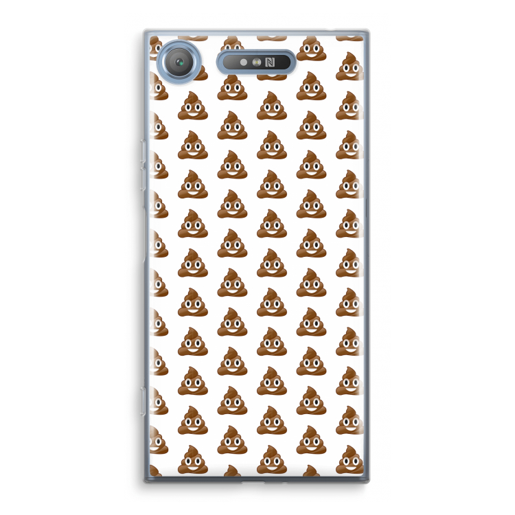 Poop emoji: Sony Xperia XZ1 Transparant Hoesje
