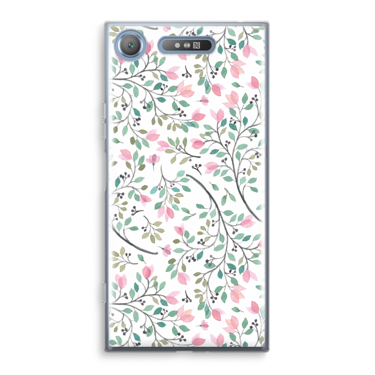Sierlijke bloemen: Sony Xperia XZ1 Transparant Hoesje