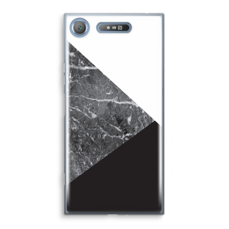 Combinatie marmer: Sony Xperia XZ1 Transparant Hoesje