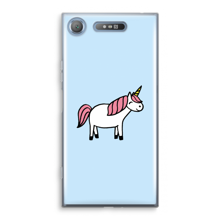 Eenhoorn: Sony Xperia XZ1 Transparant Hoesje