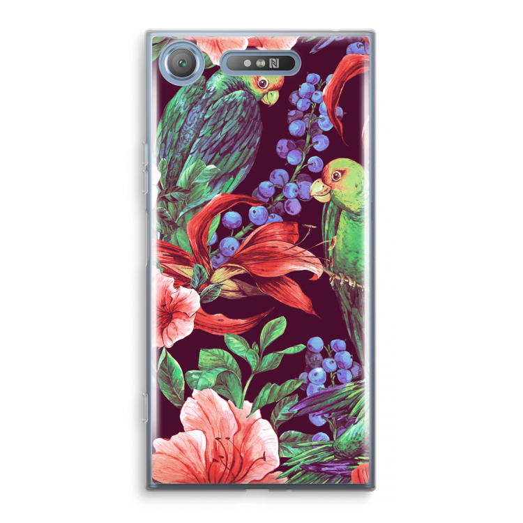 Papegaaien: Sony Xperia XZ1 Transparant Hoesje