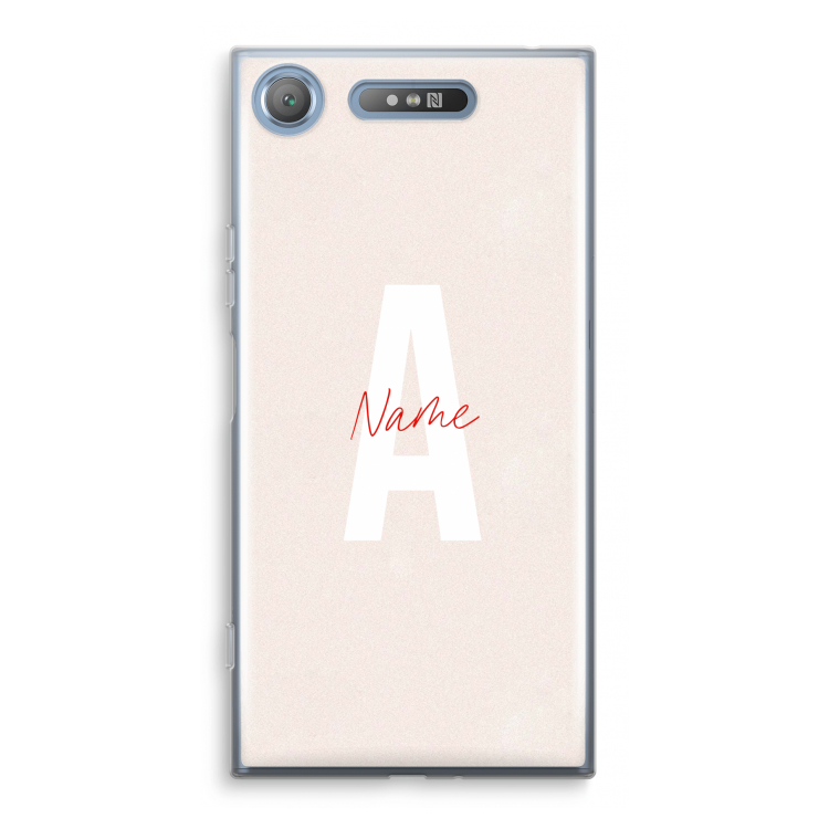 Strawberry Milkshake: Sony Xperia XZ1 Transparant Hoesje