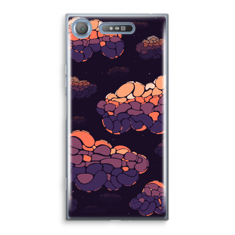 Patroon Wolken: Sony Xperia XZ1 Transparant Hoesje