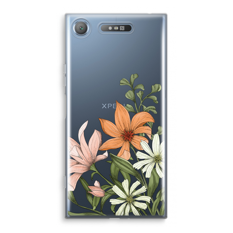 Floral bouquet: Sony Xperia XZ1 Transparant Hoesje