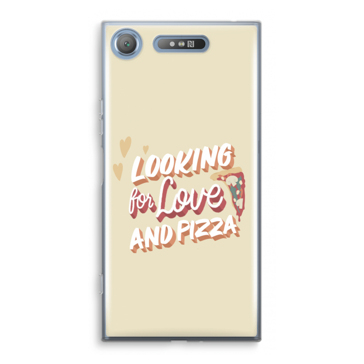 Pizza is the answer: Sony Xperia XZ1 Transparant Hoesje