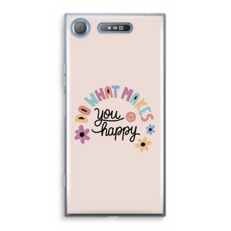Happy days: Sony Xperia XZ1 Transparant Hoesje