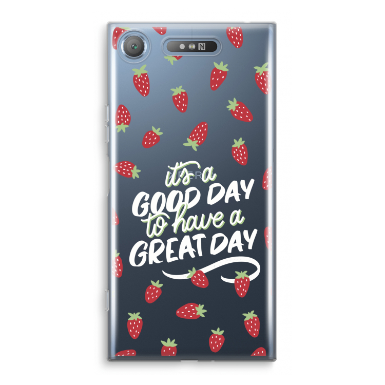 Don't forget to have a great day: Sony Xperia XZ1 Transparant Hoesje