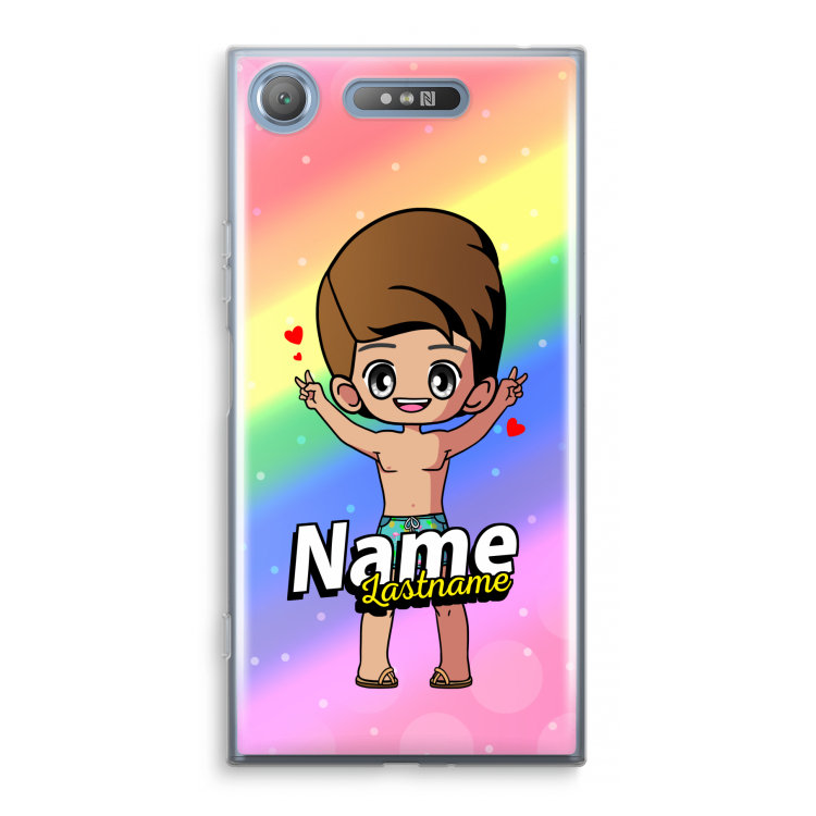 Chibi Maker man: Sony Xperia XZ1 Transparant Hoesje