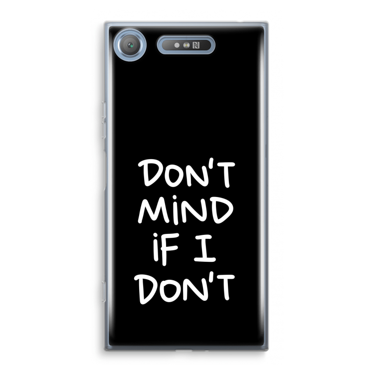 Don't Mind: Sony Xperia XZ1 Transparant Hoesje