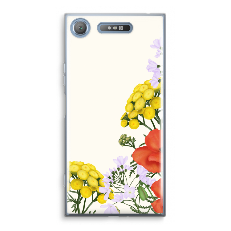 Wilde bloemen: Sony Xperia XZ1 Transparant Hoesje
