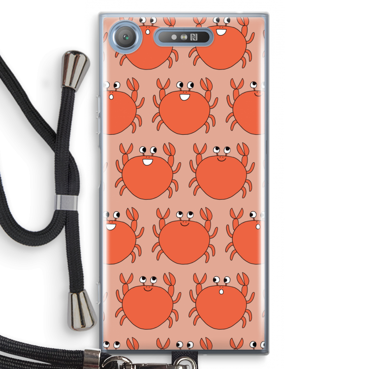 Krab: Sony Xperia XZ1 Transparant Hoesje met koord