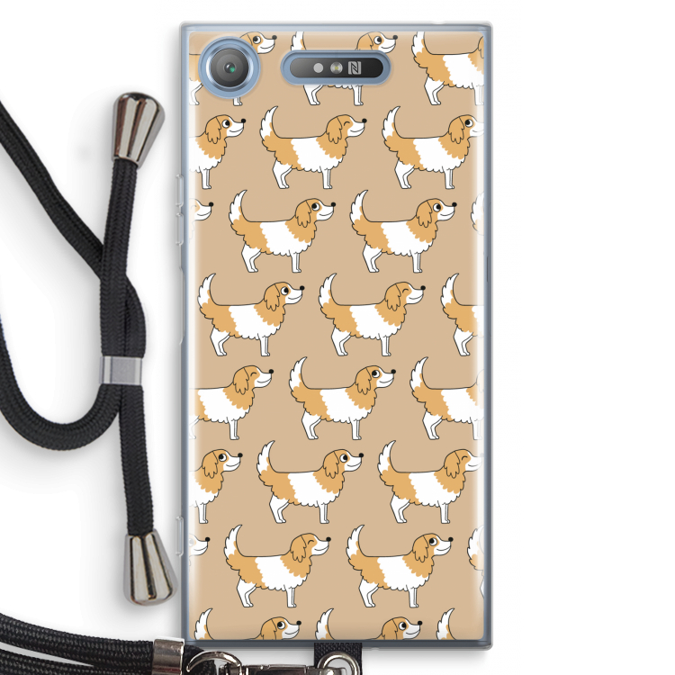 Doggy: Sony Xperia XZ1 Transparant Hoesje met koord