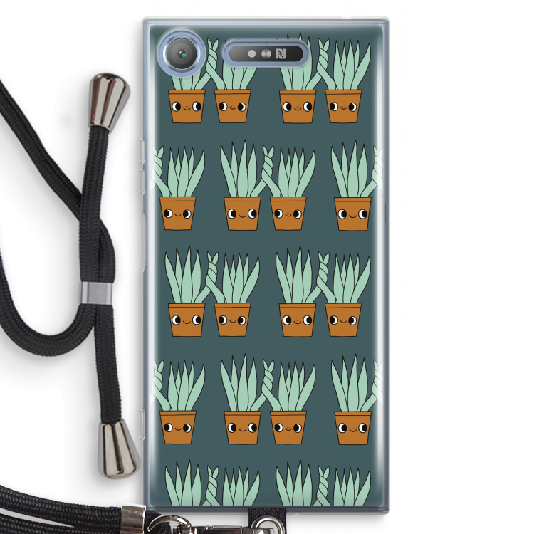 Sansevieria: Sony Xperia XZ1 Transparant Hoesje met koord
