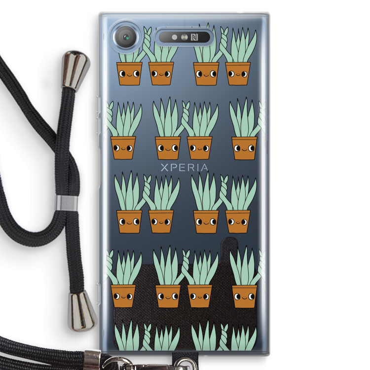 Sansevieria: Sony Xperia XZ1 Transparant Hoesje met koord
