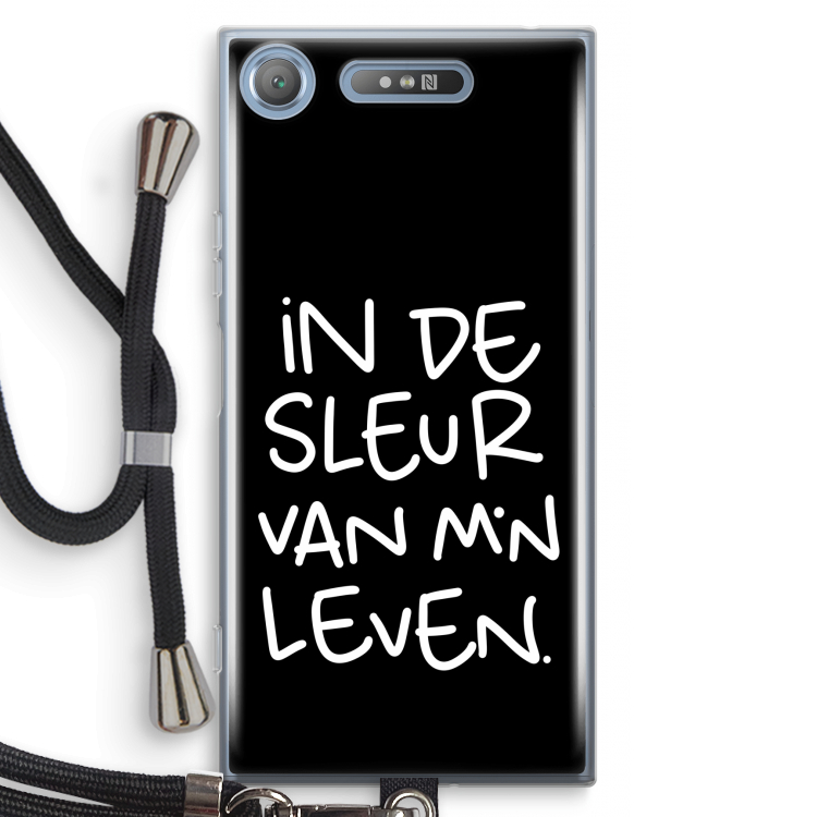 De Sleur: Sony Xperia XZ1 Transparant Hoesje met koord