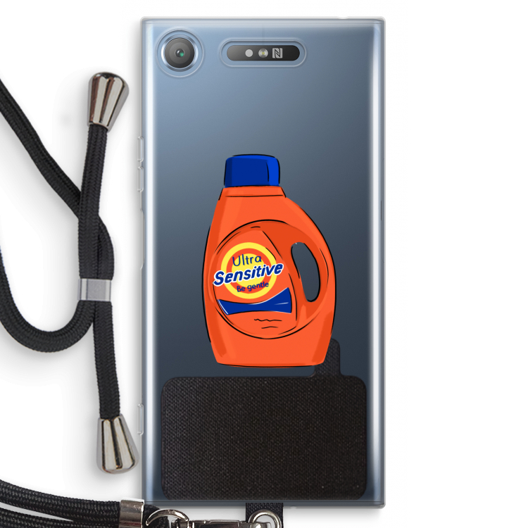 Ultra Sensitive: Sony Xperia XZ1 Transparant Hoesje met koord