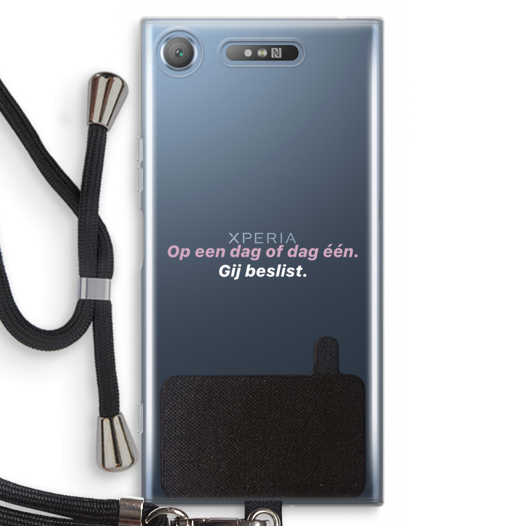 gij beslist: Sony Xperia XZ1 Transparant Hoesje met koord
