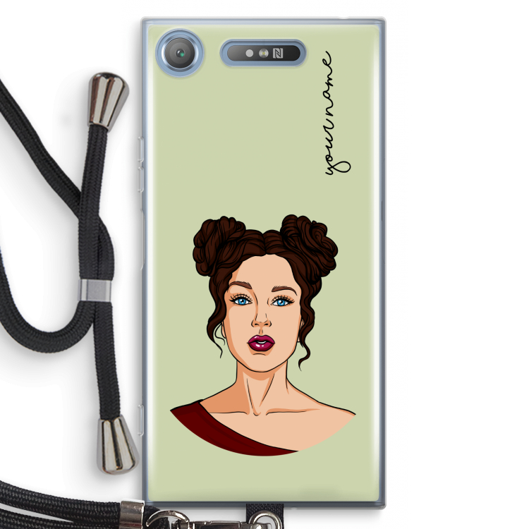 Pop-Art Creator: Sony Xperia XZ1 Transparant Hoesje met koord