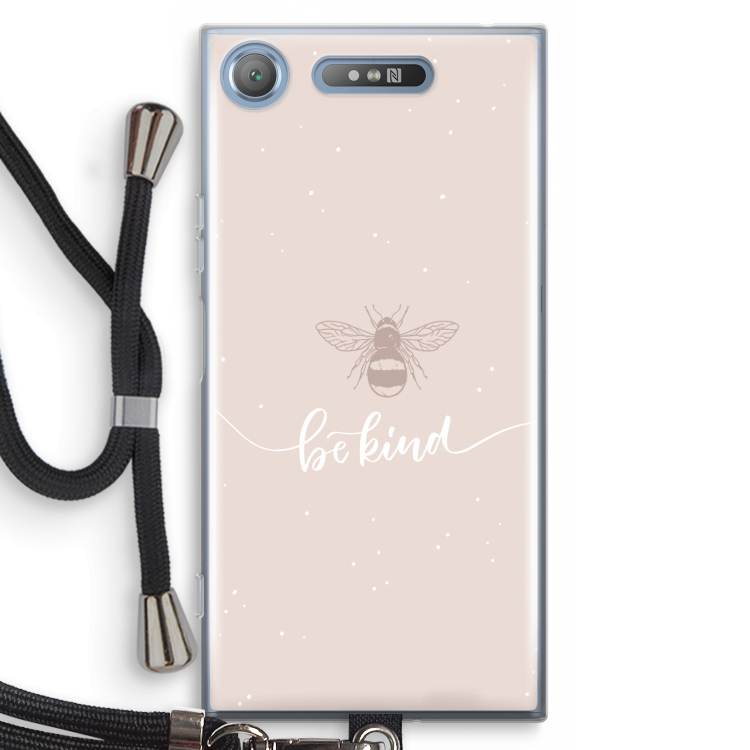 Be(e) kind: Sony Xperia XZ1 Transparant Hoesje met koord