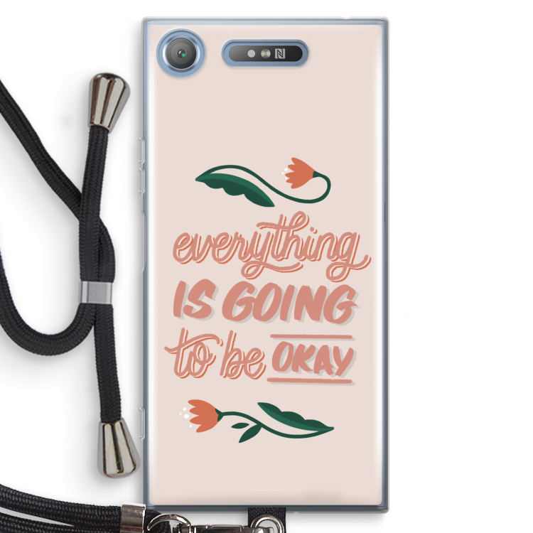 Optimistic flower girl: Sony Xperia XZ1 Transparant Hoesje met koord