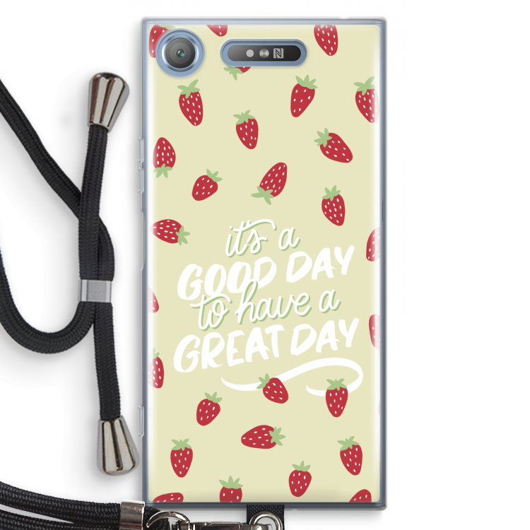 Don't forget to have a great day: Sony Xperia XZ1 Transparant Hoesje met koord