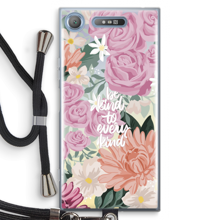 Kindness matters: Sony Xperia XZ1 Transparant Hoesje met koord