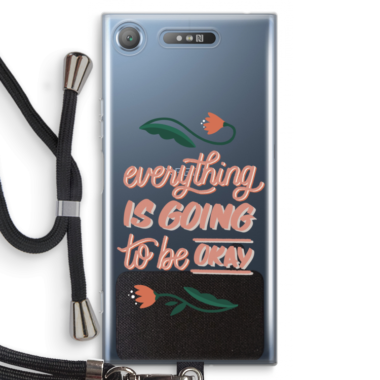 Optimistic flower girl: Sony Xperia XZ1 Transparant Hoesje met koord