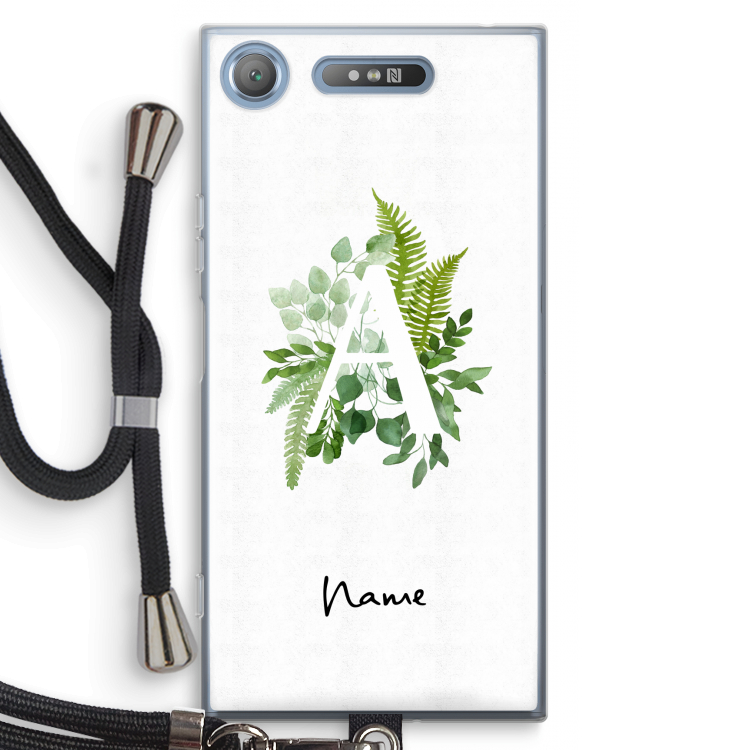 Green Brush: Sony Xperia XZ1 Transparant Hoesje met koord