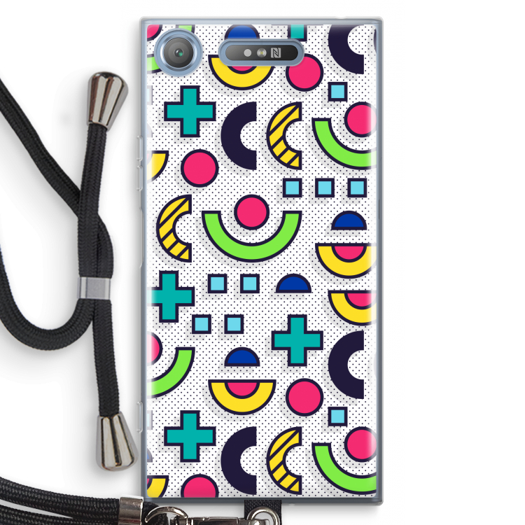 8-bit N°6: Sony Xperia XZ1 Transparant Hoesje met koord