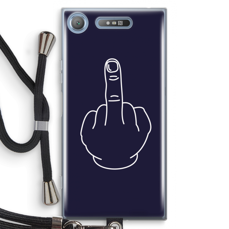 F**k U: Sony Xperia XZ1 Transparant Hoesje met koord