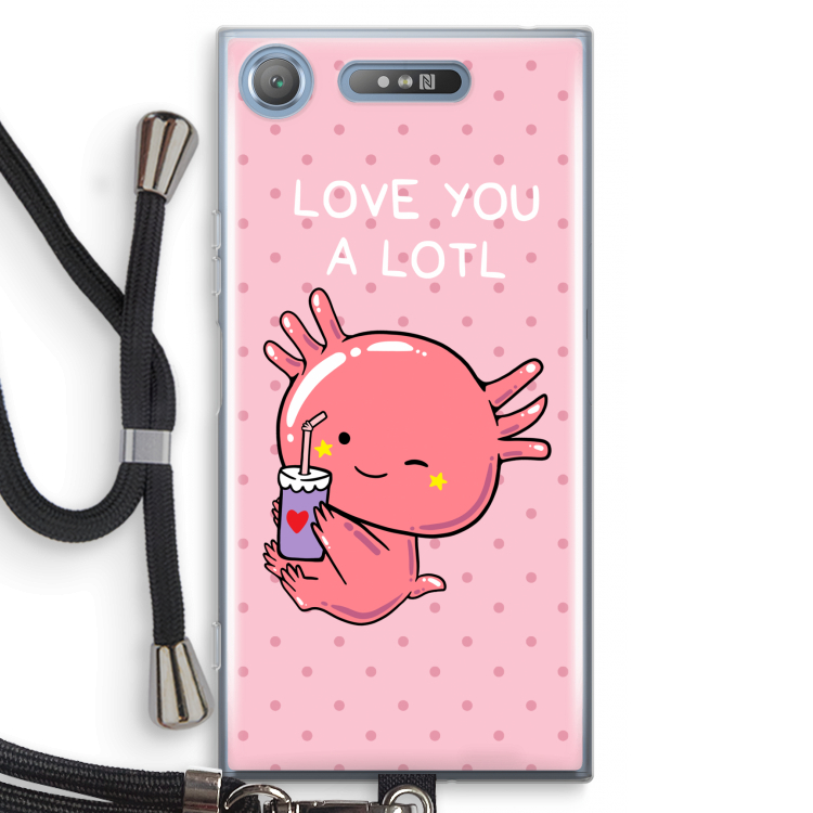 Love You A Lotl: Sony Xperia XZ1 Transparant Hoesje met koord