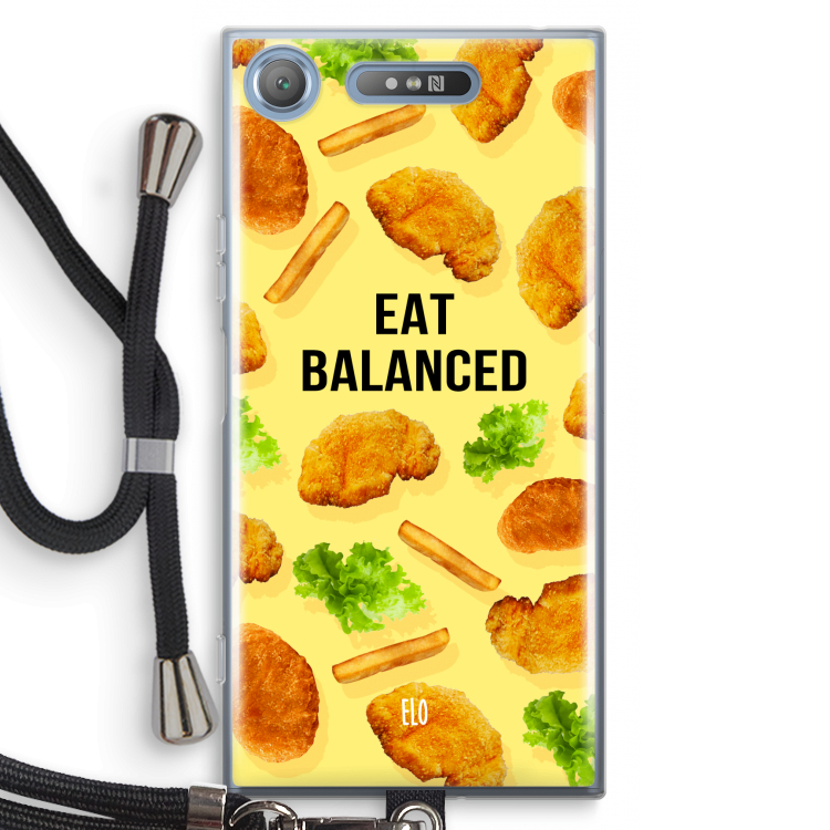 Eat Balanced: Sony Xperia XZ1 Transparant Hoesje met koord