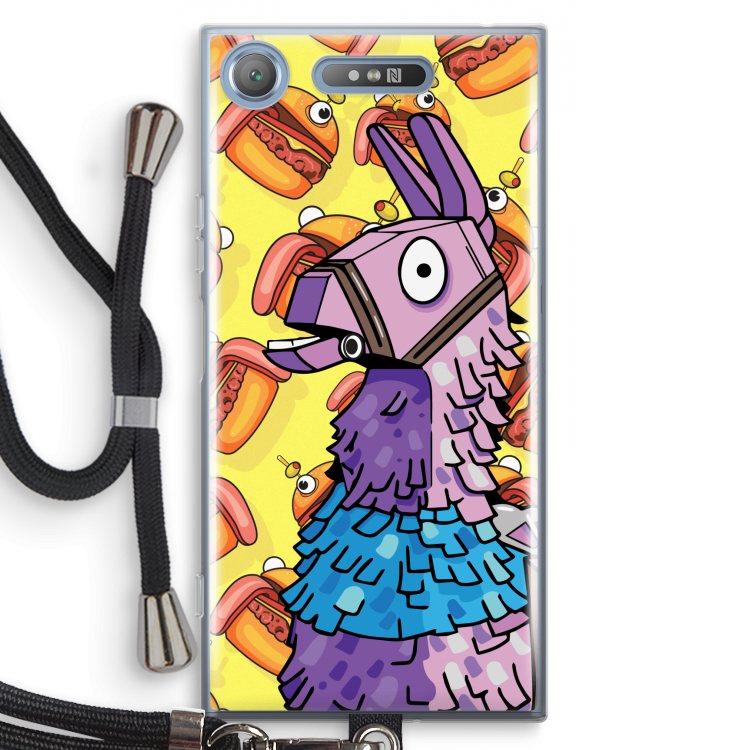 Loot Burger: Sony Xperia XZ1 Transparant Hoesje met koord
