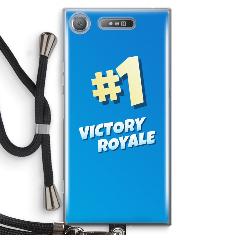 Victory Royale: Sony Xperia XZ1 Transparant Hoesje met koord