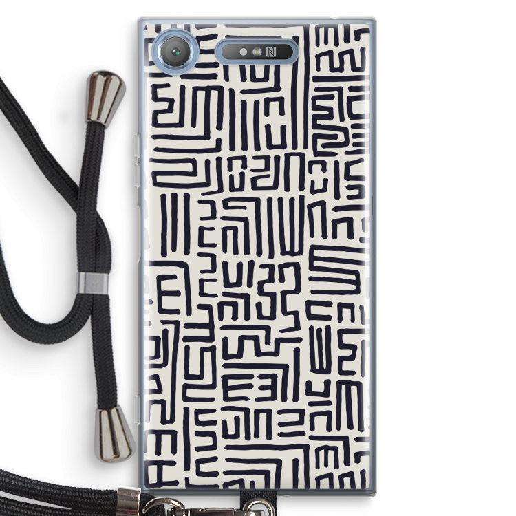 Moroccan Print: Sony Xperia XZ1 Transparant Hoesje met koord
