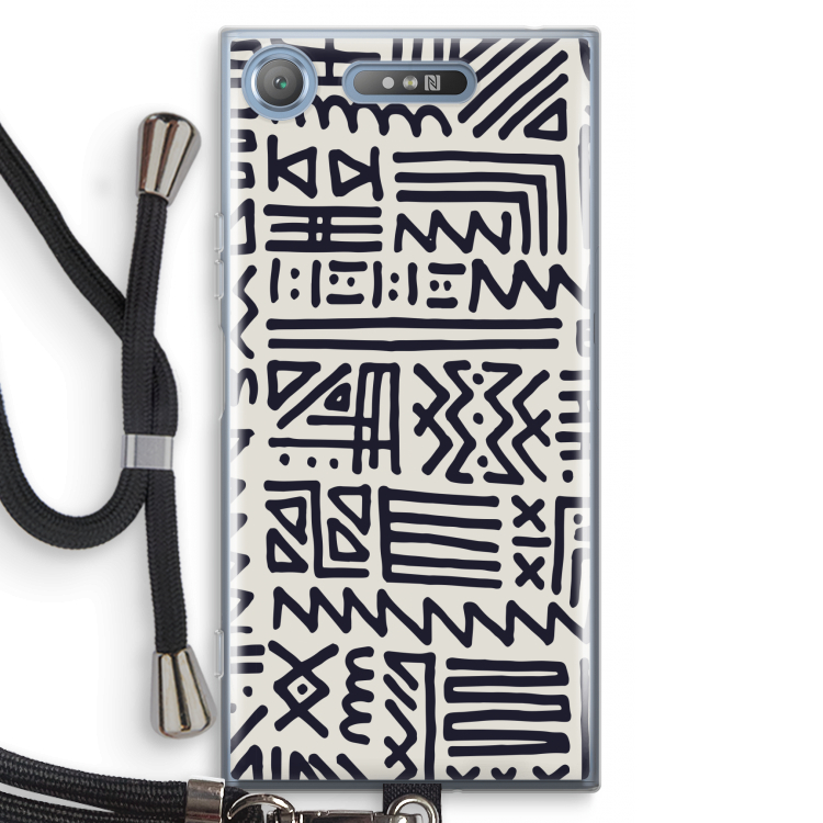 Marrakech print: Sony Xperia XZ1 Transparant Hoesje met koord
