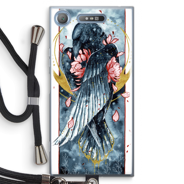 Golden Raven: Sony Xperia XZ1 Transparant Hoesje met koord