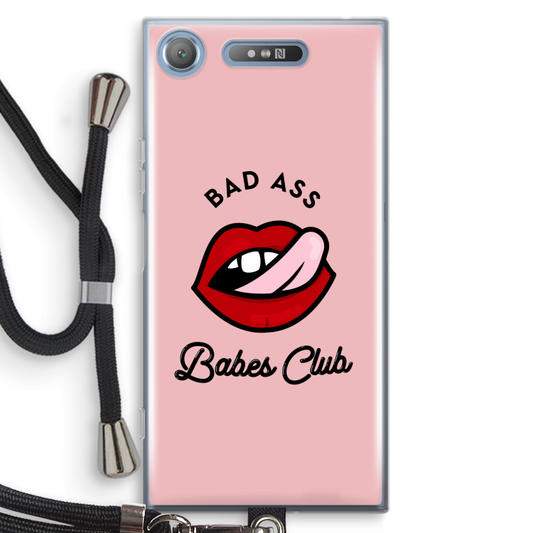 Badass Babes Club: Sony Xperia XZ1 Transparant Hoesje met koord